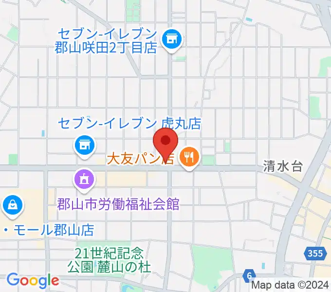 カワイ郡山ショップの地図