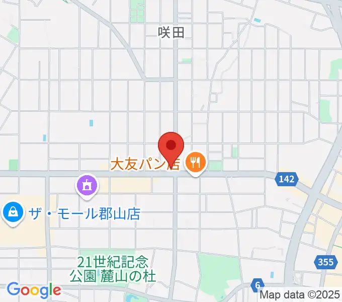 カワイ郡山ショップの地図