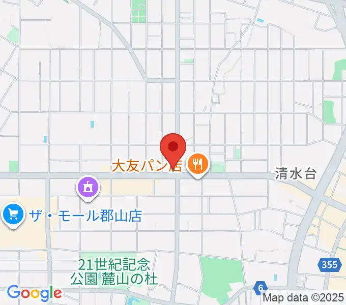 カワイ郡山ショップの地図