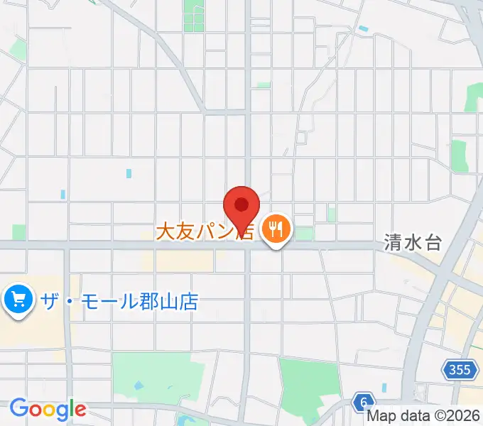 カワイ郡山ショップの地図