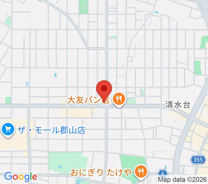 カワイ郡山ショップの地図