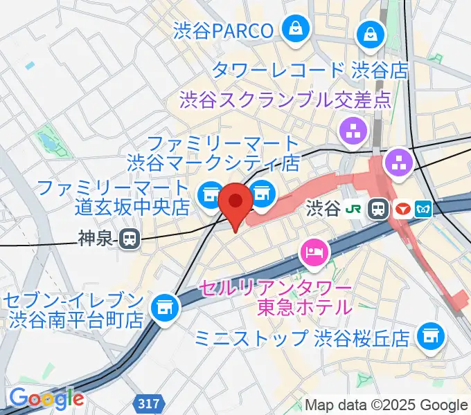 渋谷REXの地図