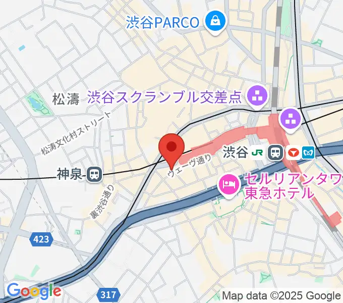 渋谷REXの地図