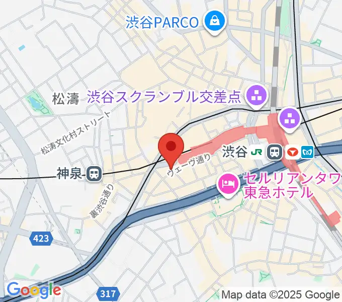 渋谷REXの地図
