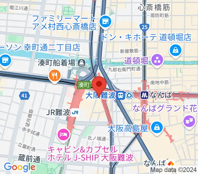 難波Meleの地図