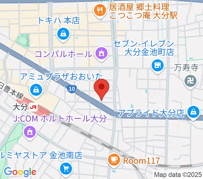 大分DRUM Be-0の地図