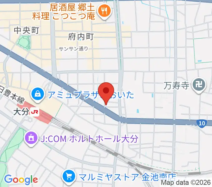 大分DRUM Be-0の地図