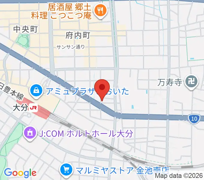 大分DRUM Be-0の地図