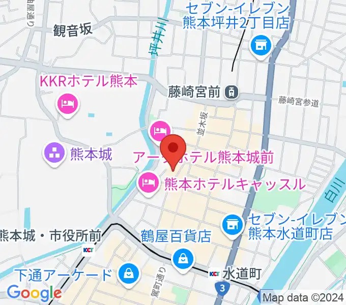 熊本B.9の地図