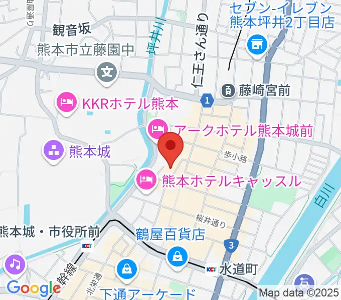 熊本B.9の地図