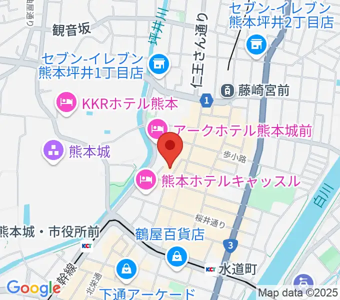 熊本B.9の地図
