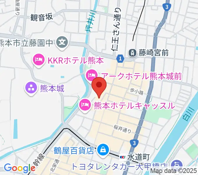 熊本B.9の地図