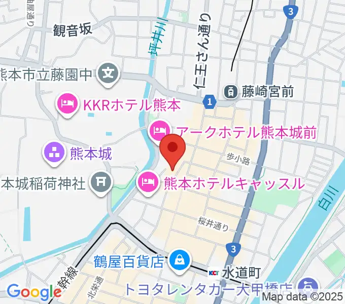 熊本B.9の地図