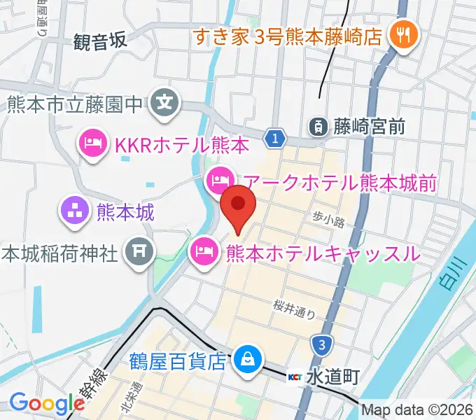 熊本B.9の地図