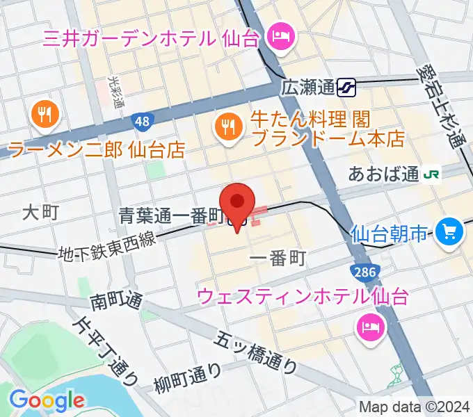 仙台MACANAの地図