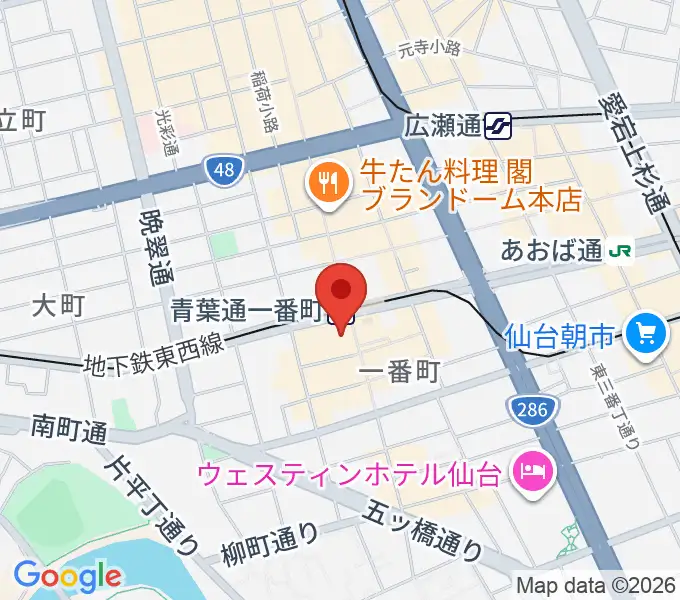 仙台MACANAの地図