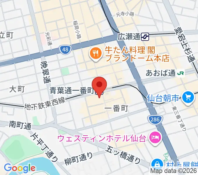 仙台MACANAの地図