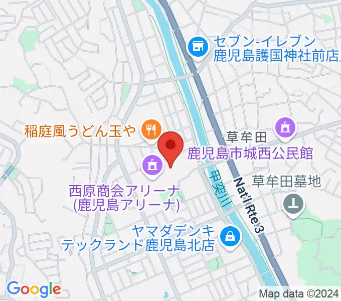 西原商会アリーナの地図