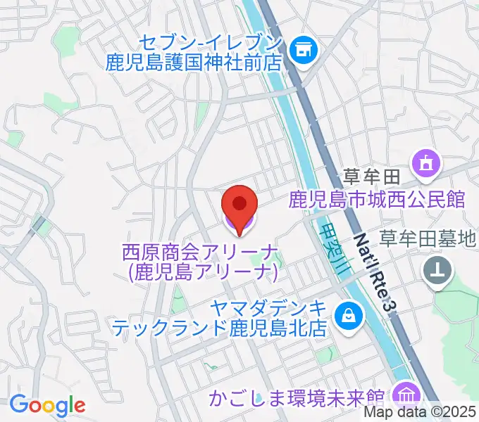 西原商会アリーナの地図