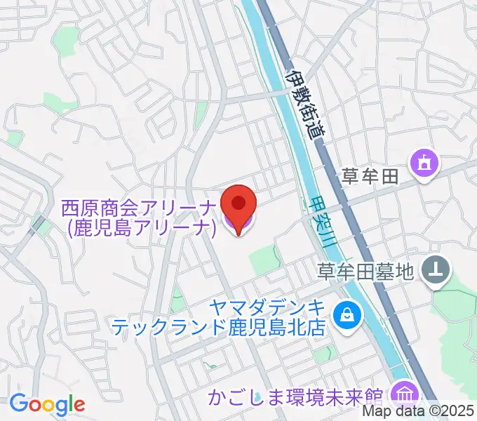 西原商会アリーナの地図