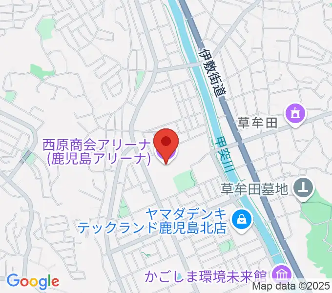 西原商会アリーナの地図