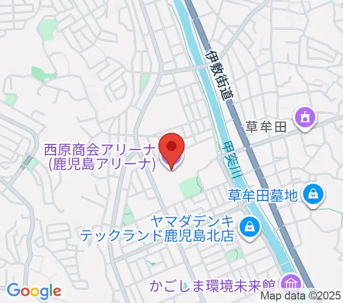 西原商会アリーナの地図