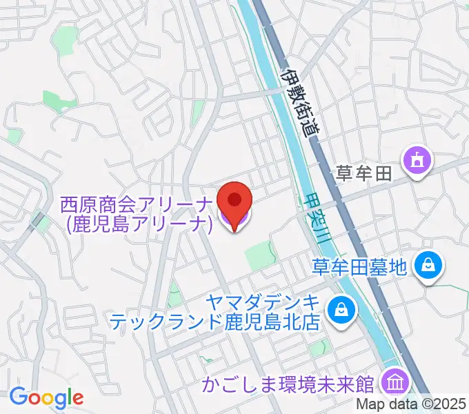 西原商会アリーナの地図