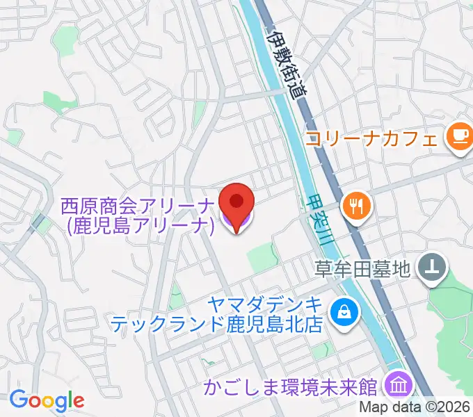 西原商会アリーナの地図