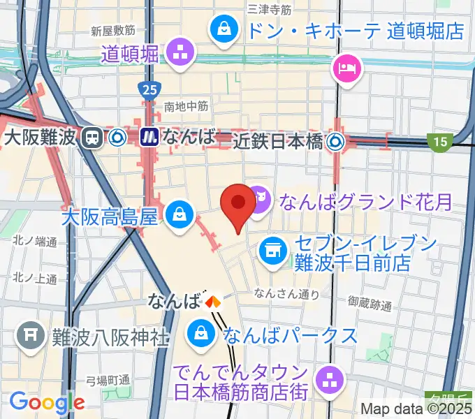 NMB48劇場の地図