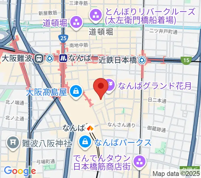 NMB48劇場の地図