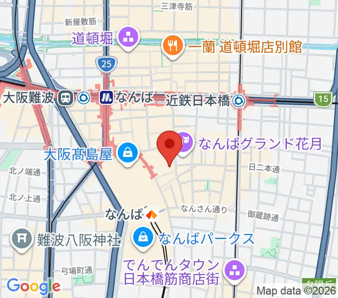 NMB48劇場の地図