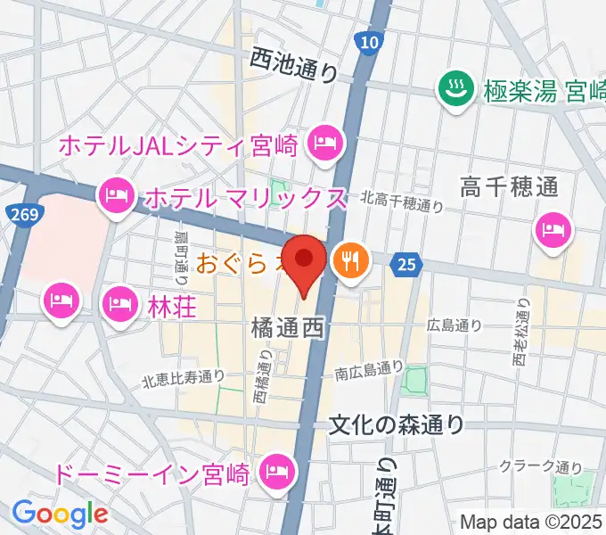 宮崎SR BOXの地図
