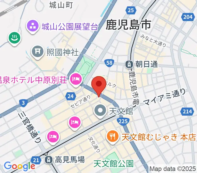 鹿児島BLUES T-BONEの地図