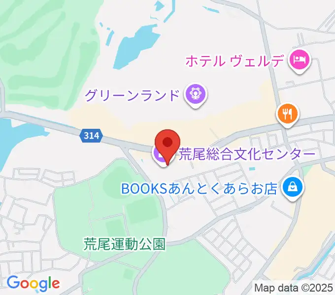 荒尾総合文化センターの地図