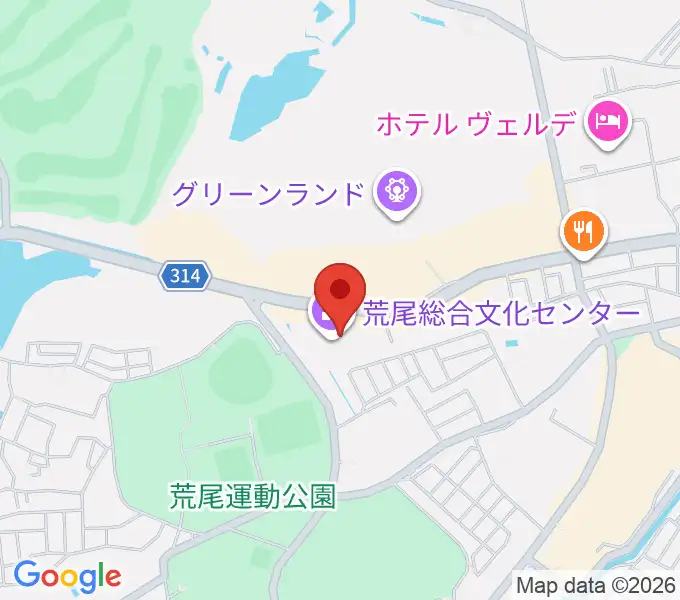 荒尾総合文化センターの地図