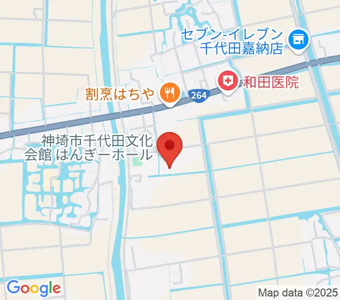 神埼市千代田文化会館 はんぎーホールの地図