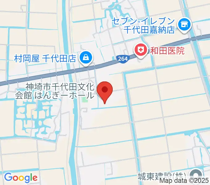 神埼市千代田文化会館 はんぎーホールの地図