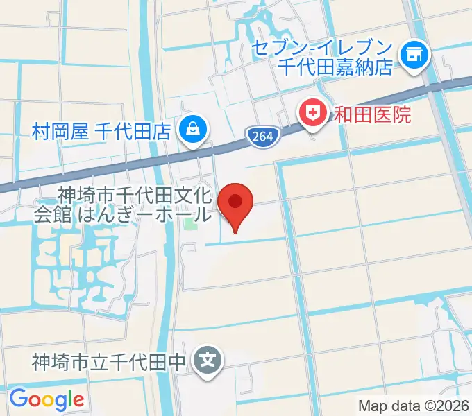 神埼市千代田文化会館 はんぎーホールの地図