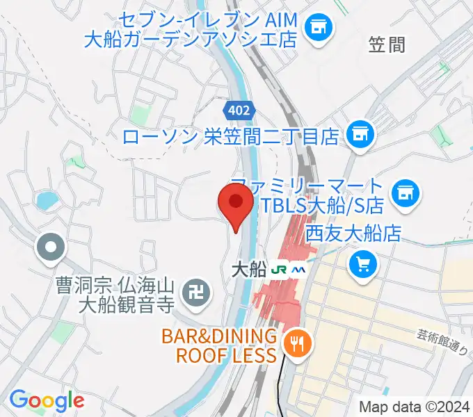 ピアノ百貨大船店の地図