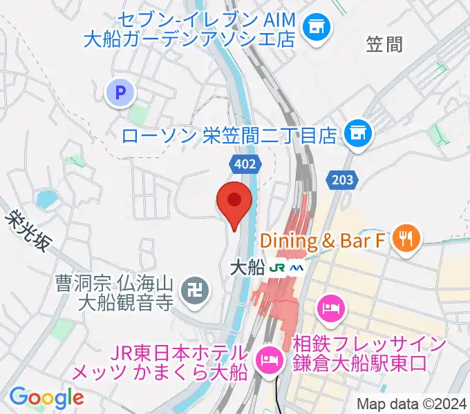 ピアノ百貨大船店の地図