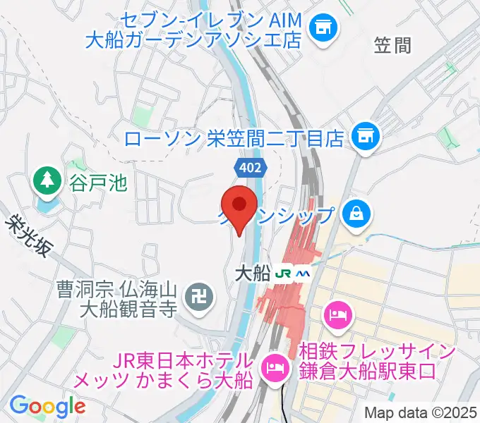 ピアノ百貨大船店の地図