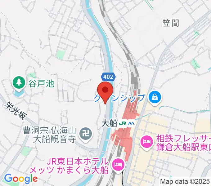 ピアノ百貨大船店の地図