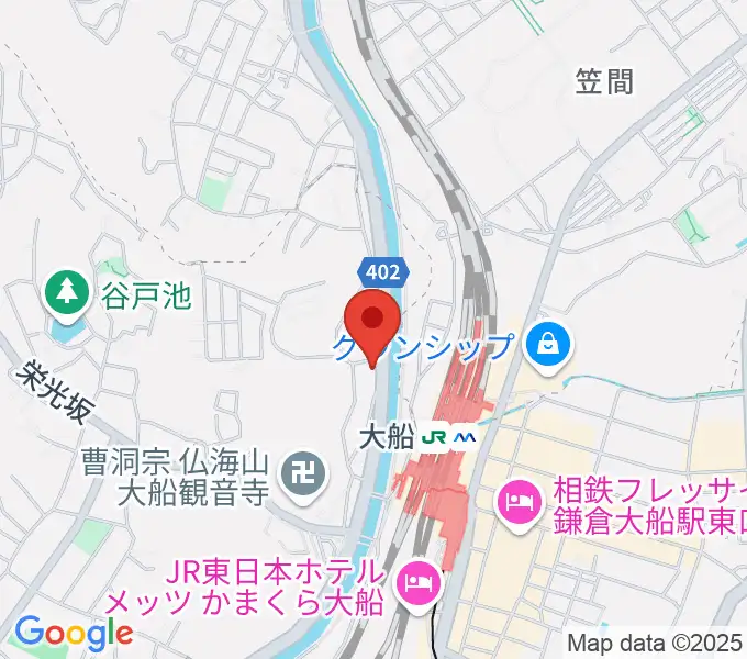 ピアノ百貨大船店の地図