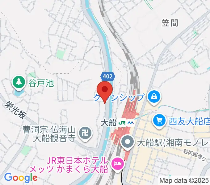 ピアノ百貨大船店の地図