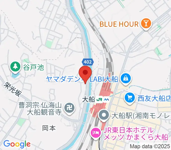 ピアノ百貨大船店の地図