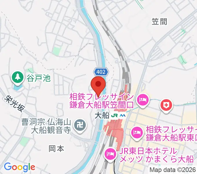 ピアノ百貨大船店の地図