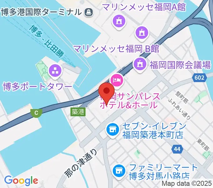 福岡国際センターの地図