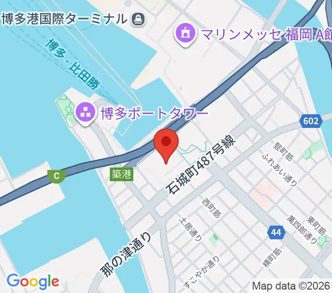 福岡国際センターの地図