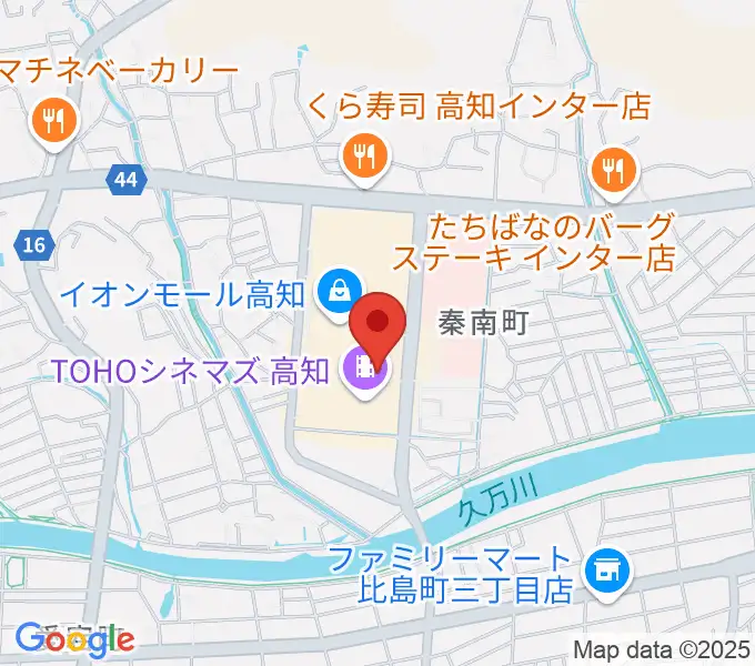 高知ライラホールの地図