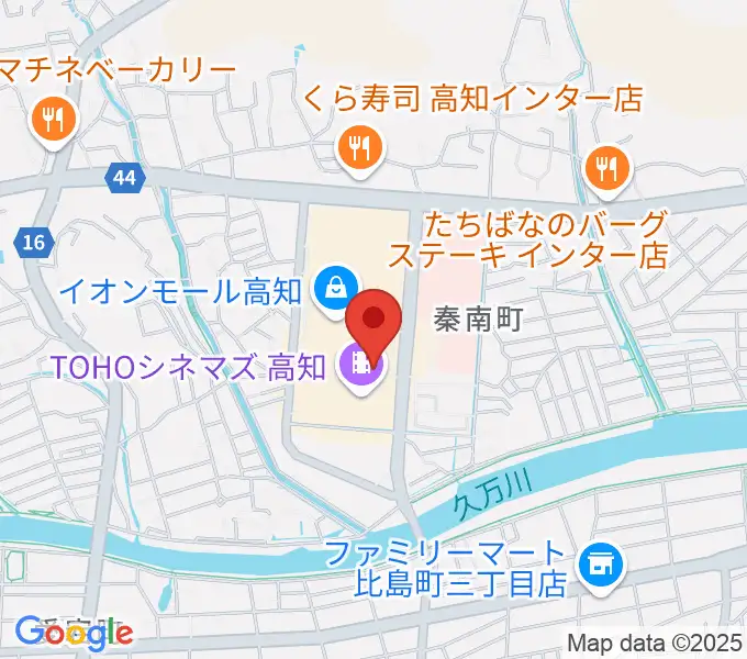 高知ライラホールの地図